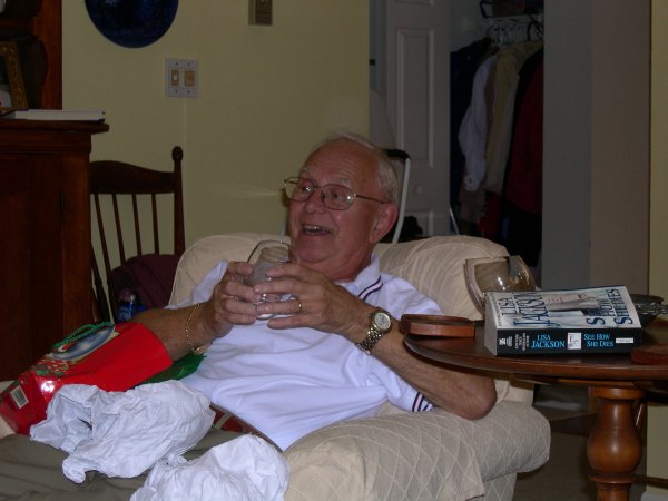 grandpa got some "interesting" glasses (they lean)
