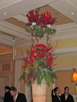 fancy arrangements in the Bellagio lobby
