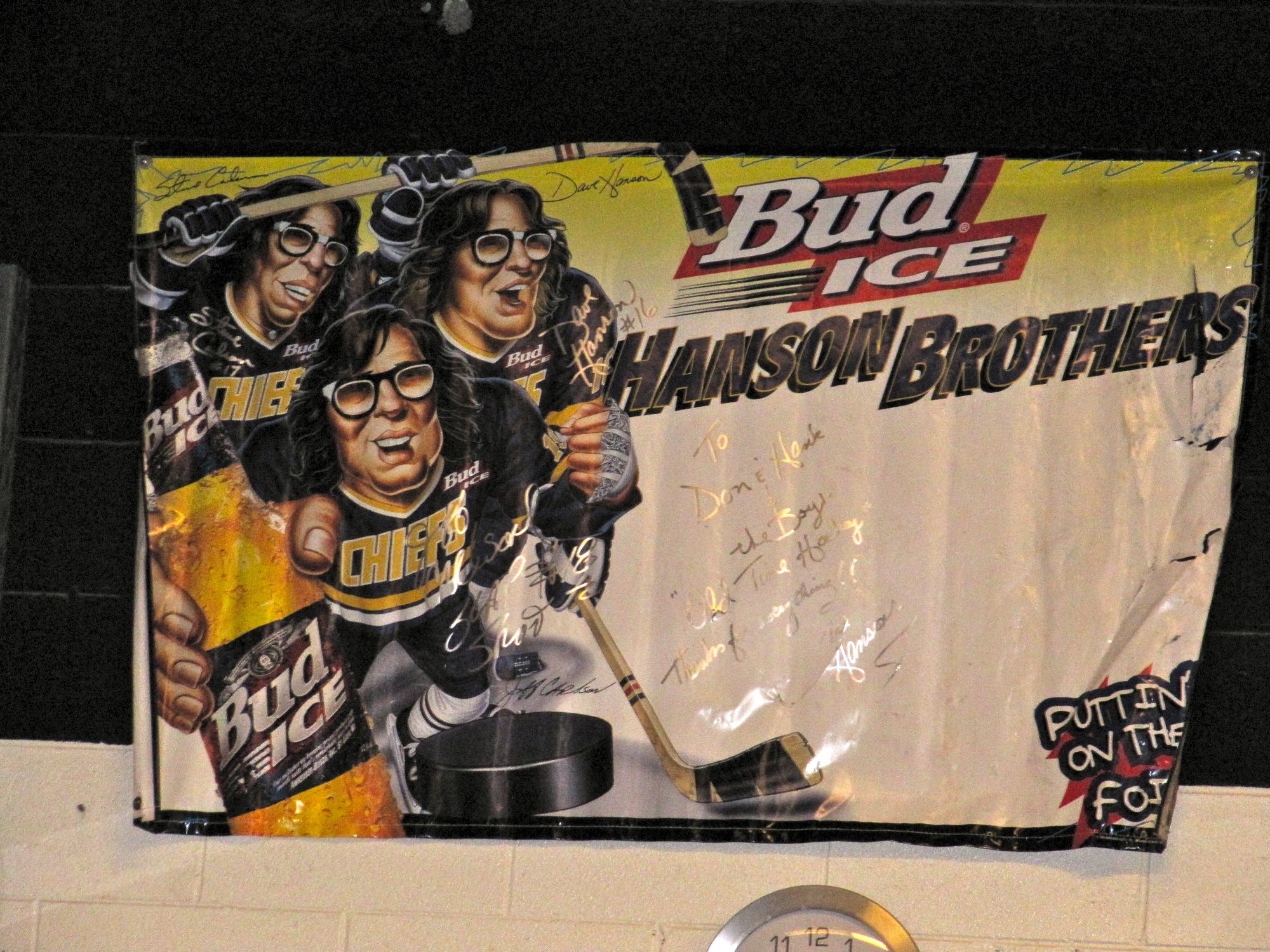 behind the zambonis: the Hanson brothers