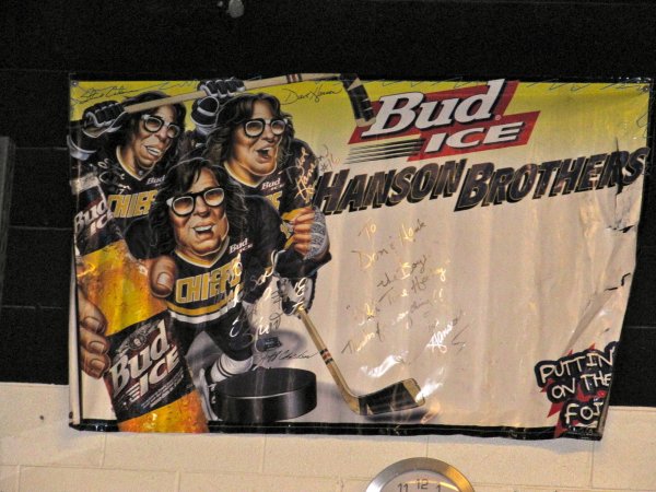 behind the zambonis: the Hanson brothers