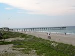 looking out over the beach