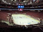 the ice is clear, people are trickling in
