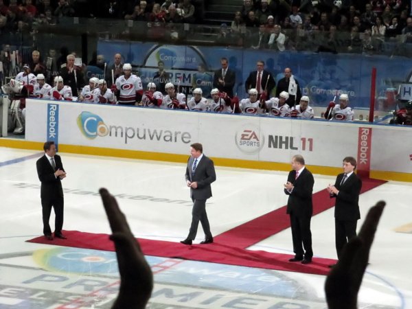 honoring famous Finnish players: Sami Kapanen, Jari Kurri, Esa Tikkanen, and Jyrki Lumme