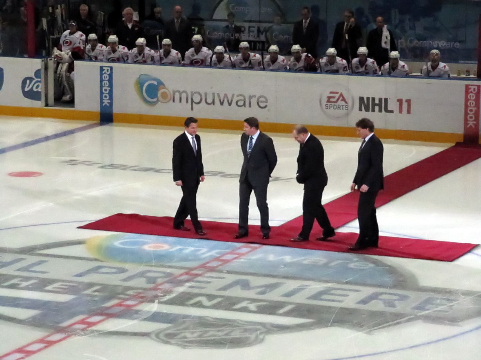 honoring famous Finnish players: Sami Kapanen, Jari Kurri, Esa Tikkanen, and Jyrki Lumme
