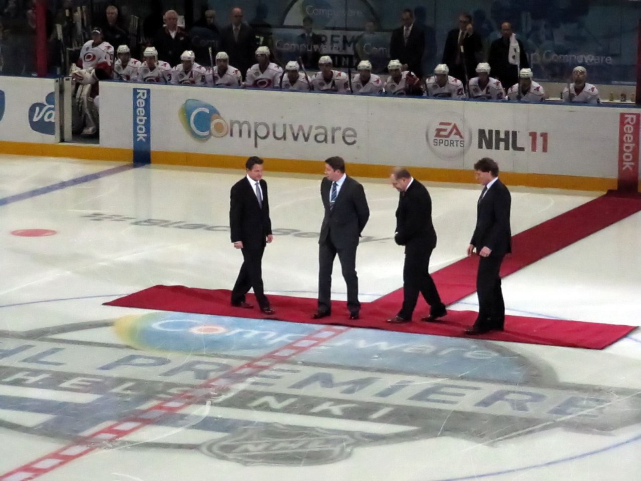 honoring famous Finnish players: Sami Kapanen, Jari Kurri, Esa Tikkanen, and Jyrki Lumme
