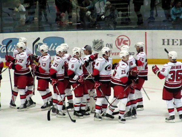 fist bumping after the game