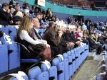 Peter Karmanos in the stands behind us