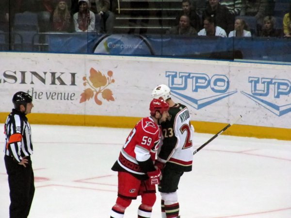Rosie mouthing off to Nystrom