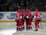 celebrating the win