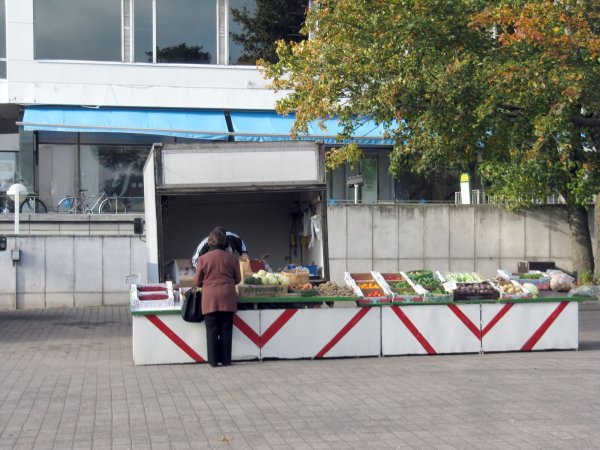 fruit stand at the Culture Center