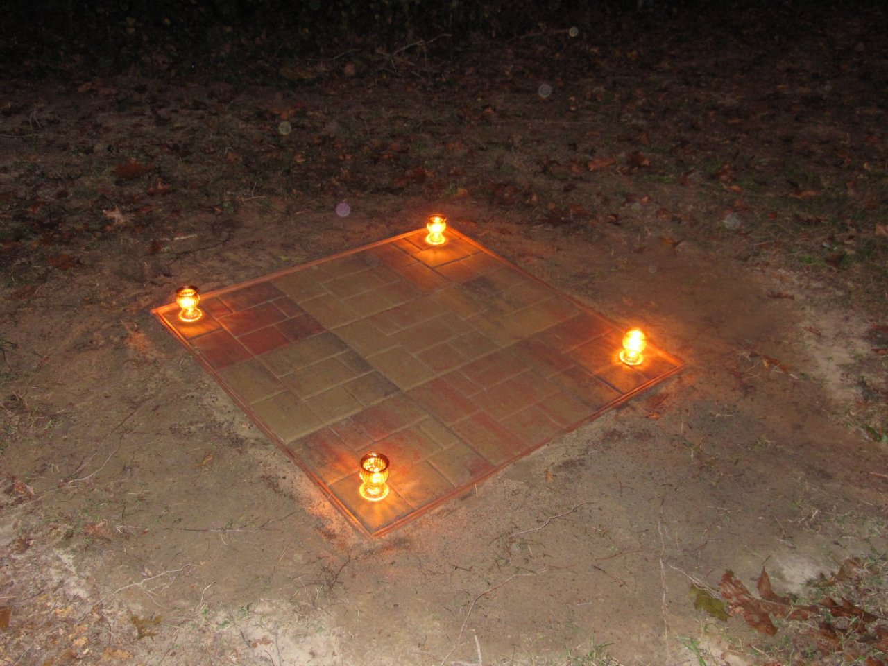 new little patio for the fire pit