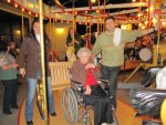 Grandma Dellinger on the carousel