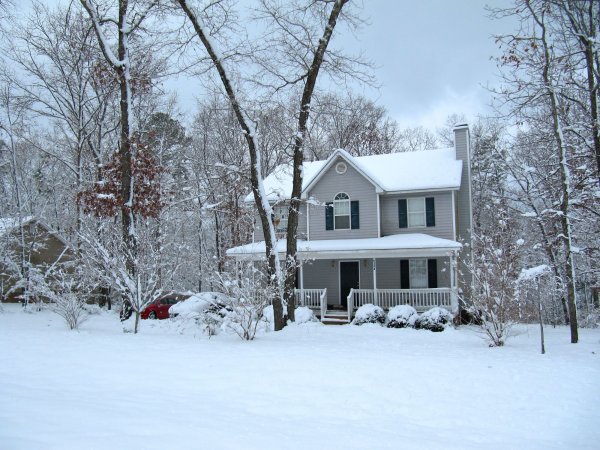 our house in a winter wonderland