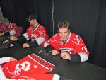 Dwyer signing Cameron's jersey