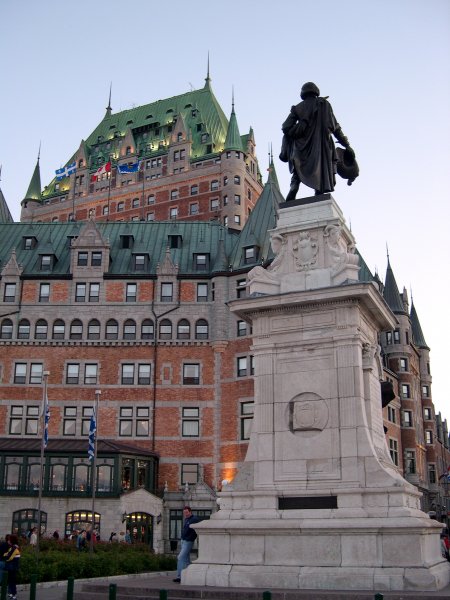 Quebec City - The chateau at dusk.