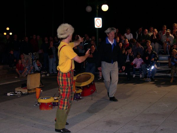 Quebec City - He calls dad up to the stage...