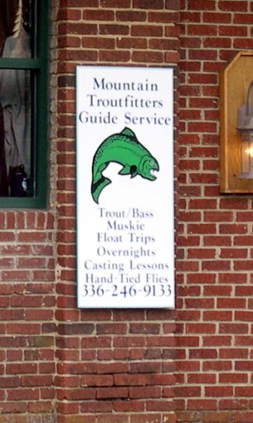 ...has the "Mountain Troutfitters" guide service...