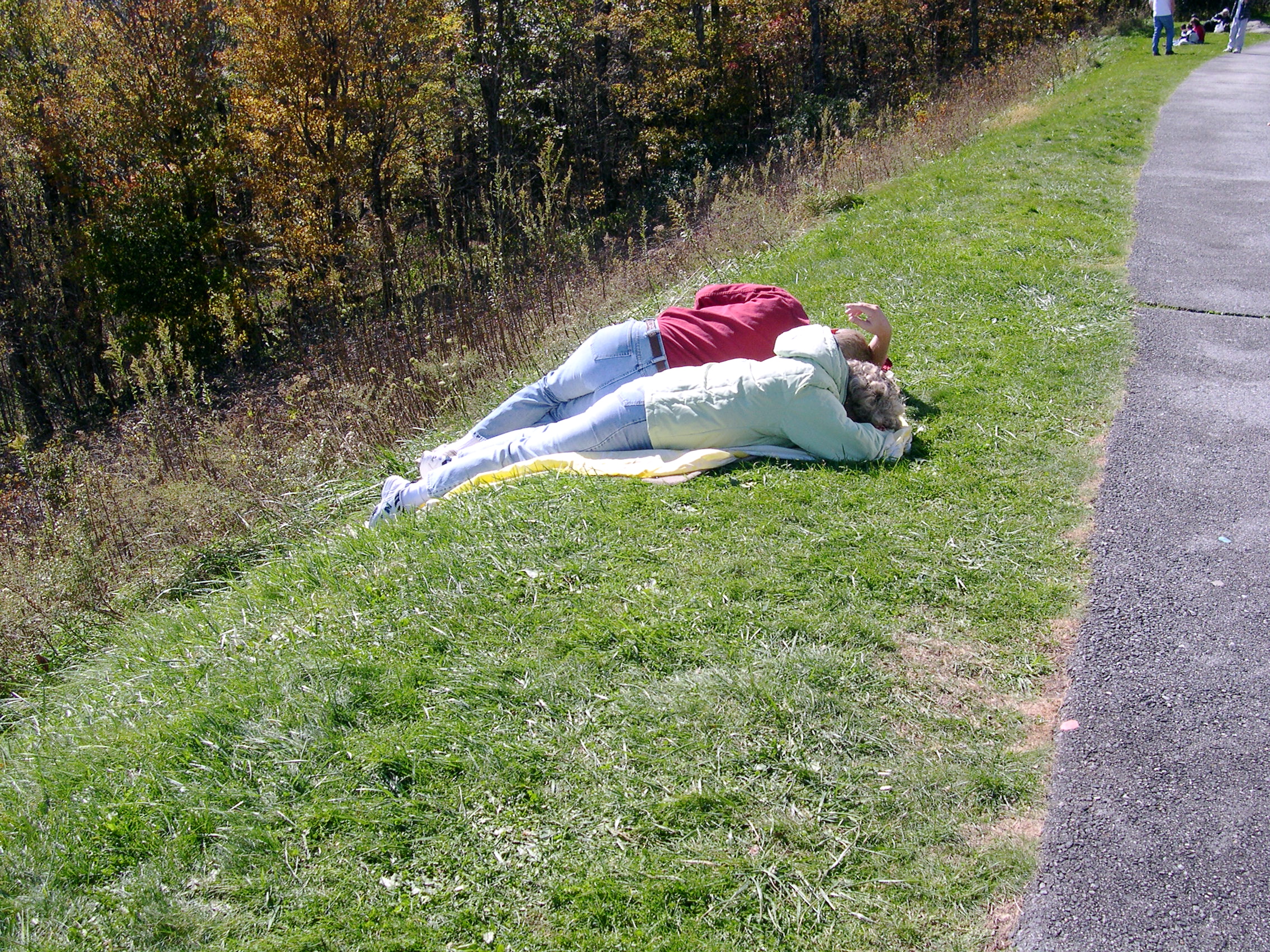 A couple resting at the Wilson Creek Valley overlook  ;)