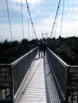 The swinging bridge is pretty sturdy, but with 60-80mph winds, it still freaked me out.