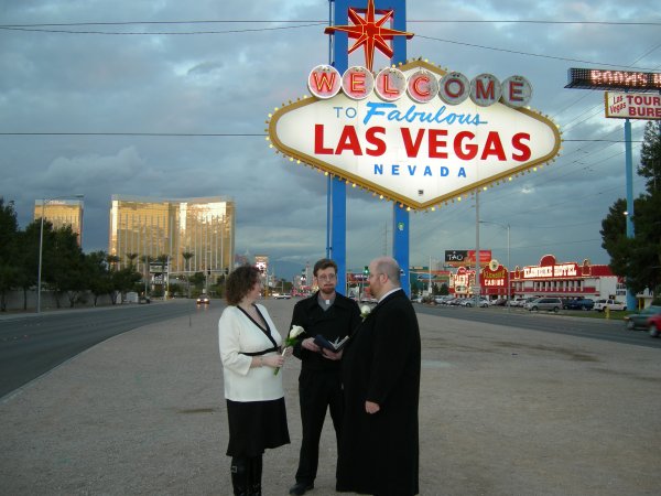 Bill and Heather getting ready to renew their vows