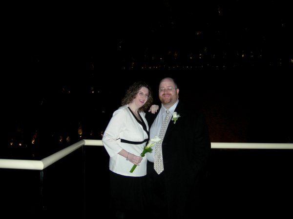 Bill and Heather at the waterfall (not that you can tell)