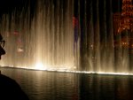 the fountain going off outside the Bellagio