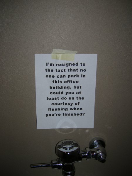 I got fed up with the lack of flushing at the office.