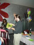 Opening presents.