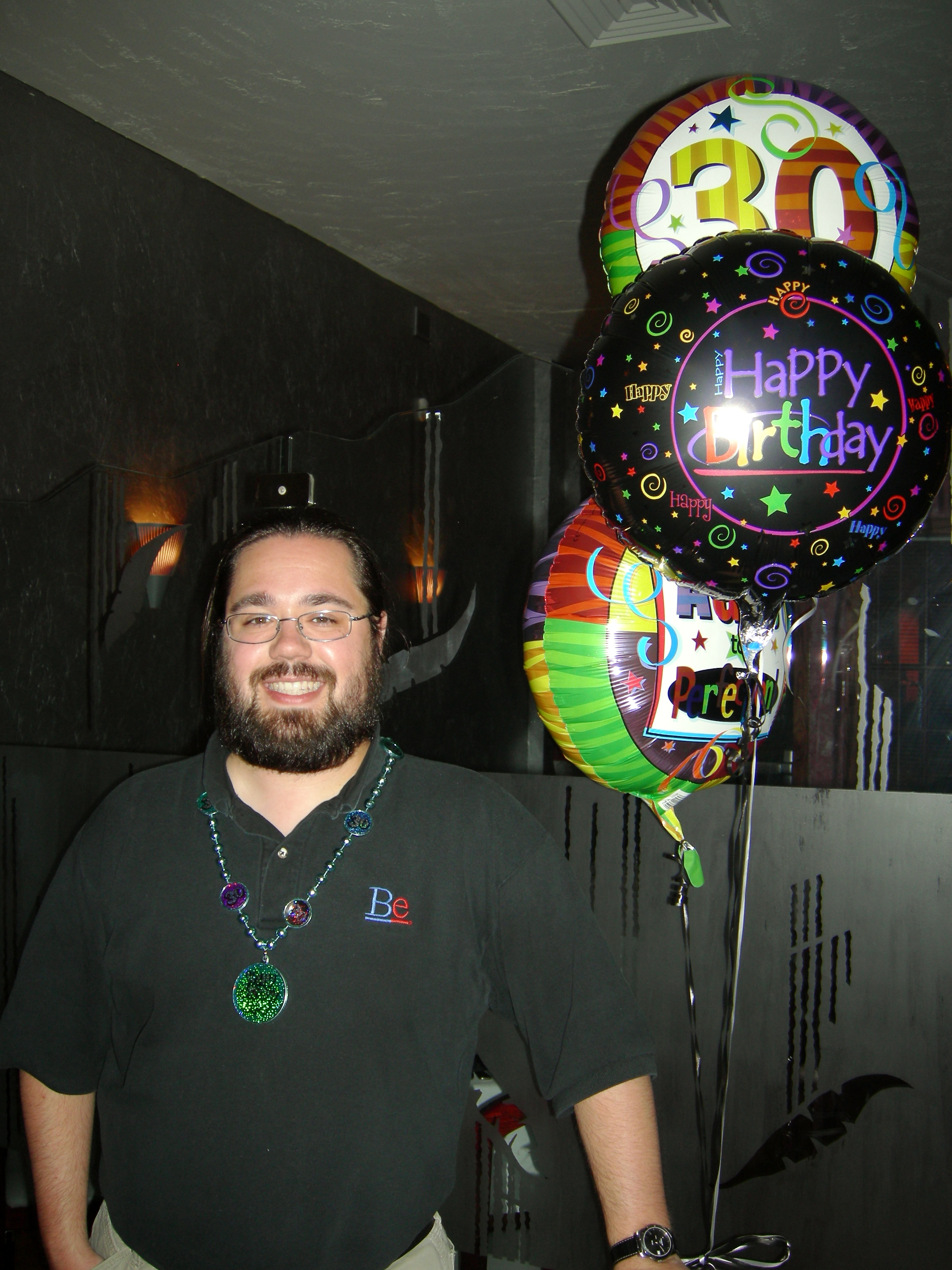 Courtney brought balloons.