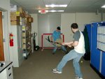 action shot, goaltender David Johnson defeats Seth