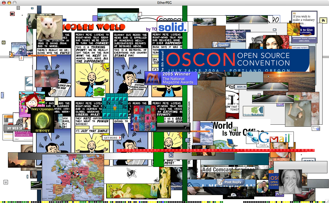 kittens, oscon, maps, and comics