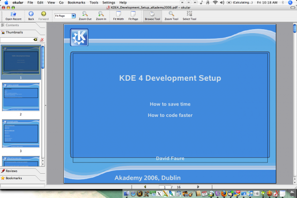 okular on KDE/Mac