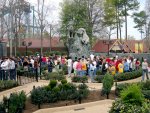 Wolf statue and gardens in the DarKastle line