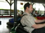 Hitting Seth in the bumper cars.