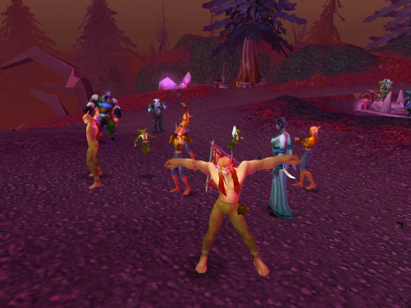 N00b group rockin' out as blood elves...