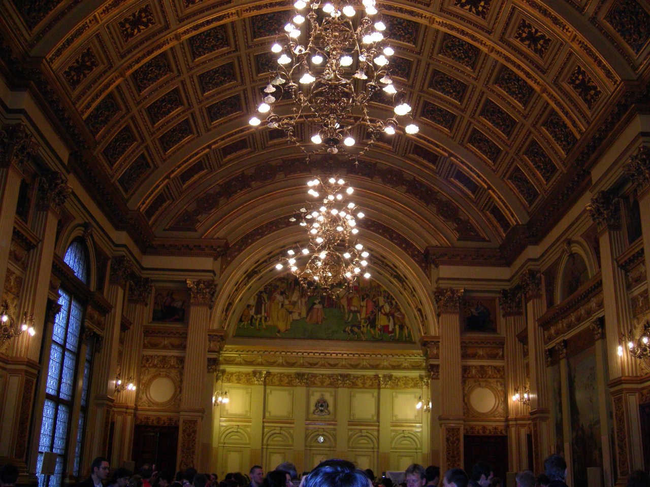 City Chambers: a rich gold hand-painted room